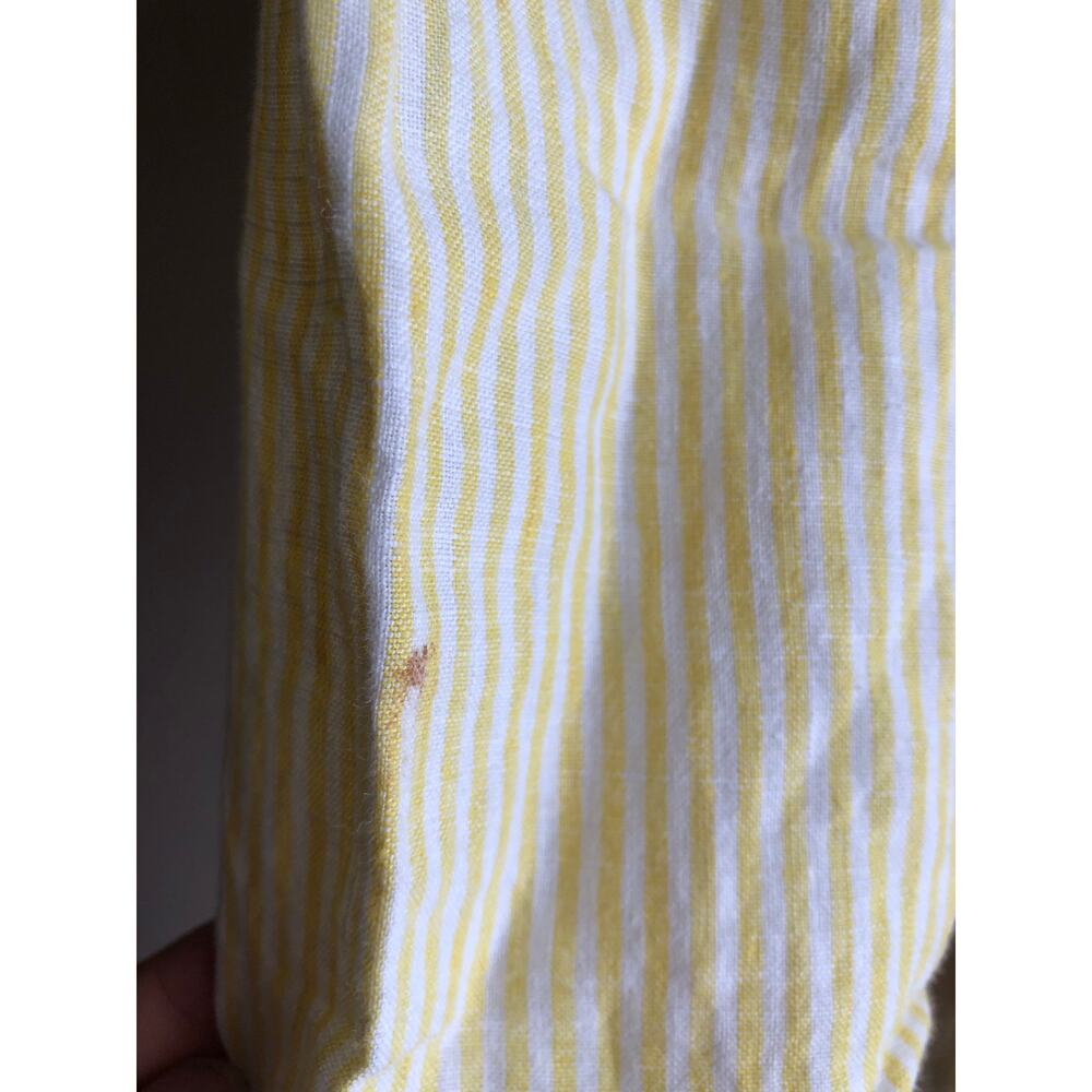 Ralph Lauren Men Button Up Yellow Shirt Striped Long Sleeve Size Medium - Picture 5 of 7